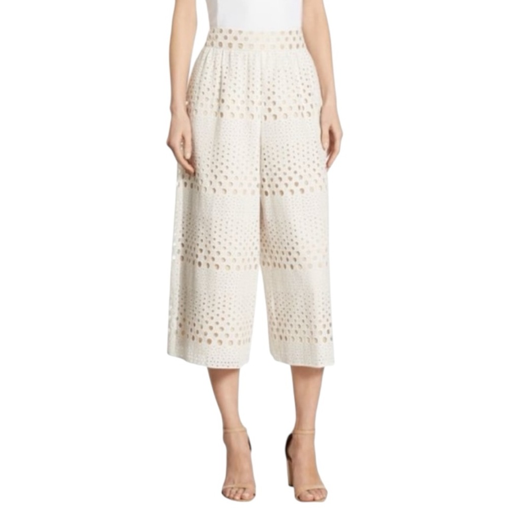 Alice + Olivia Women’s Samara Wide Leg Eyelet Culottes Sz 27